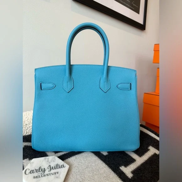 Hermes Birkin 30 Togo Blue de Nord GHW - Picture 4 of 12